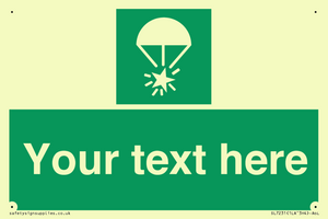 Custom sign safe condition Rocket parachute flare